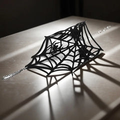 Dark Black Gothic Hand Bracelet