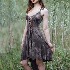 Steampunk tie and dye dress