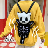 Gothic Skull Plush Backpack