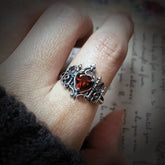Gothic Cross Crown Love Heart Shaped Ring