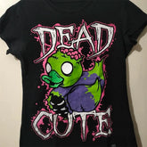 Goth 'Dead Cute' Black Crop Top