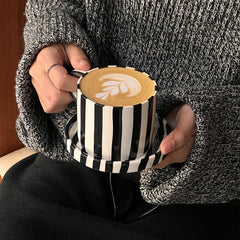 Ceramic Coffee Cup and Saucer Hand Painted Set