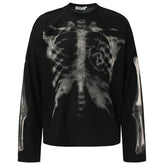 Skeleton X-Ray Graphic Long Sleeve Top
