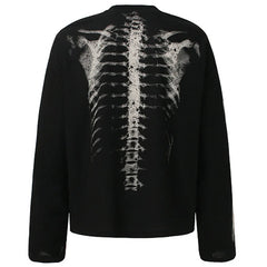 Skeleton X-Ray Graphic Long Sleeve Top