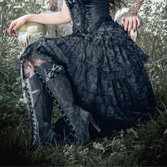 Steampunk knee high boots