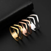 Two V Shape Ring
