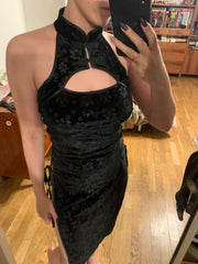 'Into the Dark' Black Goth Long Dress