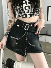 Vintage Star Y2K High Waist Denim Mini Skirt