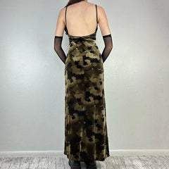 Y2K Backless Floral Maxi Dress