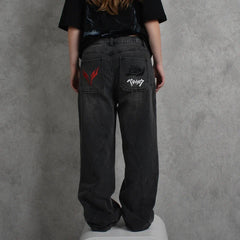 Y2K Baggy Embroidered Jeans