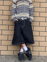 Y2K Baggy Graffiti Jean Shorts Jorts