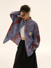 Y2K Baggy Work Wear Plaid Jacket