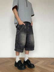 Y2K Black Denim Jean Shorts Jorts