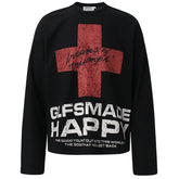 Y2K "Bless You" Graphic Long Sleeve Top