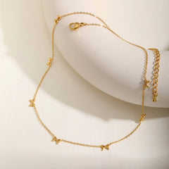 Y2K Bow Charms Necklace