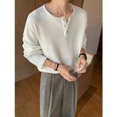 Y2K Button Up Long Sleeve Knitted Top T-Shirt