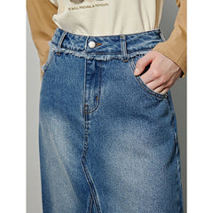 Y2K Casual Maxi Denim Skirt