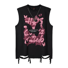 Y2K Distressed Graphic Tank Top