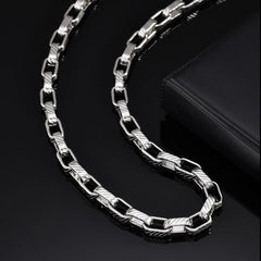 Y2K Embossed Rectangle Chain Necklace