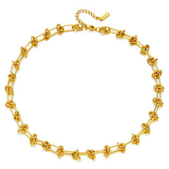 Y2K Entangled Lines Necklace