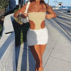Y2K Essentials White Mini Skirt