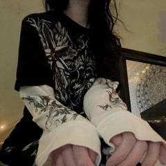 Y2K Graphic Long Sleeve T Shirt