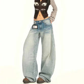 Y2K Grunge Wide Leg Japanese Boyfriend Jeans