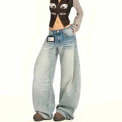 Y2K Grunge Wide Leg Japanese Boyfriend Jeans