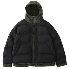 Y2K Hooded Mock Layered Padded Jacket Coat