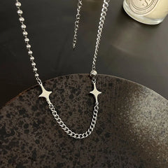 Y2K Interlocked Star Necklace