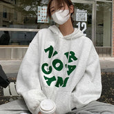 Y2K Letter Collage Baggy Womens Hoodie