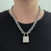 Y2K Oversized Padlock Pendant Necklace