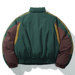 Y2K Patchwork Puffer Jacket Coat