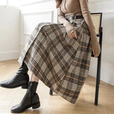 Y2K Plaid High Waist Half Skirt