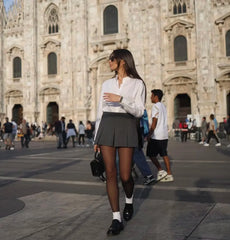 Y2K Pleated Mid Waist Mini Skirt