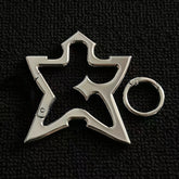 Y2K Pointed Star Belt Loop Carabiner Keychain