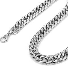 Y2K Silver Cuban Chain Necklace