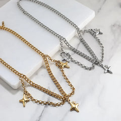 Y2K Starry Night Pendant Necklace