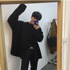Y2K V-Neck Knit Baggy Cardigan