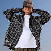 Y2K Vintage Plaid Long Sleeve Button Up Shirt