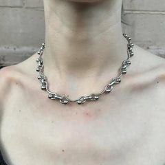 Y2K Wave Ball Chain Necklace