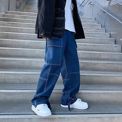Y2K Wide Leg Baggy Cargo Jeans