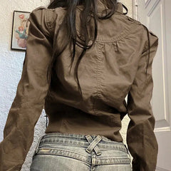 Y2K Zip Up Crop hoodie