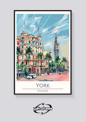 York Cityscape Art Deco Poster