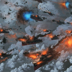 Steampunk sky war wall art