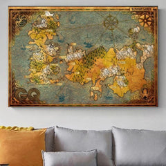 Antique Steampunk map wall art