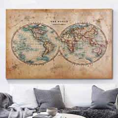 Steampunk ancient world map