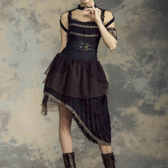 Asymmetrical Steampunk dress