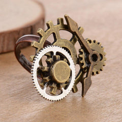 Steampunk ring with gears