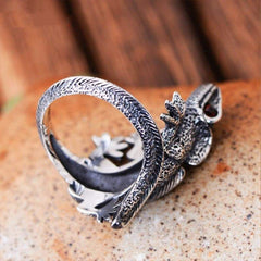 Silver Lizard Steampunk ring